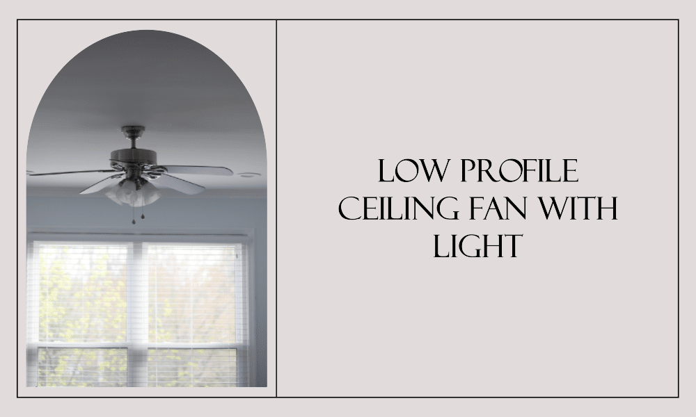 low profile ceiling fan with light