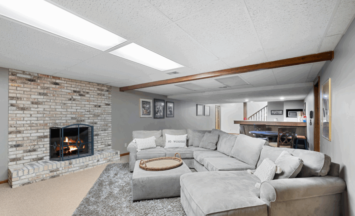 modern basement remodel